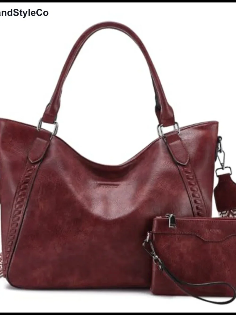 Hobo Bag PU Leather Shoulder Bag Adjustable Strap Crossbody Handbag